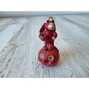 Dept 56 polliwoggs mini double rabbit ornament pumpkin jack-o'-lantern Halloween